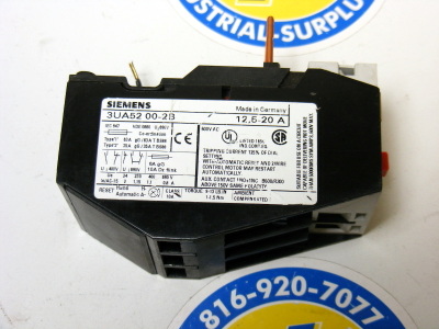 <b>Siemens - </b>3UA52 00-2B Overload Relay 12.5 to 20.0 Amps